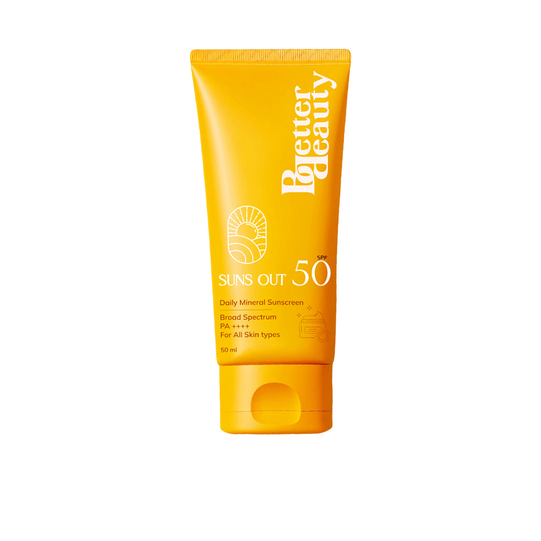 Better Beauty Suns Out SPF 50 Daily Mineral Sunscreen, 50ml